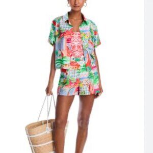 AQUA x White Lotus Tropical Print Short Set – XL